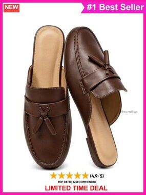 Women's Memory Foam Mule Slip-On Shoes Faux Leather Commute Comfort
